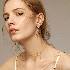 24Pcs 4 Styles Brass Hoop Earring Findings&nbsp;KK-DC0003-13