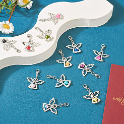 36Pcs 12 Colors Alloy Angel Pendant Decorations&nbsp;FIND-TA0001-92