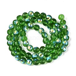 Electroplate Transparent Glass Beads Strands&nbsp;EGLA-N024-01A-C02