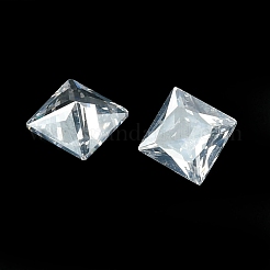 キュービックジルコニアカボション  ポイントバック  正方形  透明  6x6x3mm&nbsp;ZIRC-P116-01A-16