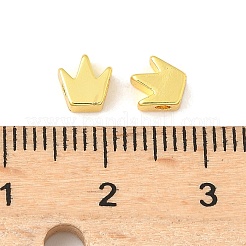真鍮ビーズ  ニッケルフリー  ラックめっき  長持ちメッキ  ゴールドカラー  クラウン  5.5x5x2.5mm  穴：1.4mm&nbsp;KK-D386-19G-04
