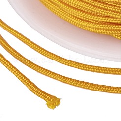 ナイロン編組コード 1芯  ビーズ細工、ジュエリー製作、マクラメ工芸用の中国結び紐  ダークオレンジ  1.5mm  約120.29ヤード（110m）/ロール&nbsp;NWIR-JP0011-1.5mm-525