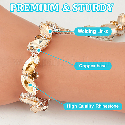 3 Yards Glass Rhinestone Chains&nbsp;DIY-DR0002-10A