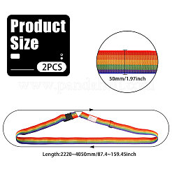 ポリエステル荷物ストラップ  黒いプラスチックのバックル付き  カラフル  2220~4050mm&nbsp;AJEW-WH0752-693C