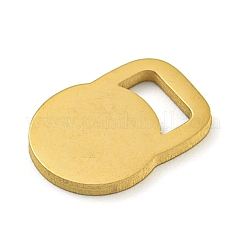 304ステンレスペンダント  レーザー切断  ケトルベルチャーム  ゴールドカラー  10x7x1mm  穴：1.3x4mm&nbsp;STAS-S142-03G