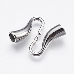変色しにくい304ステンレススチールフック留め具  ステンレス鋼色  20x10x6mm  穴：4mm&nbsp;X-STAS-E428-01P