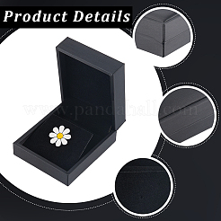 Rectangle PU Leather Slant Back Badge Storage Boxes&nbsp;CON-WH20008-20B