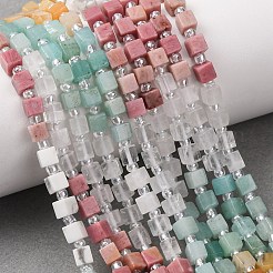 Natural Dyed White Jade & Quartz Crystal & Howlite & Yellow Aventurine & Rhodonite Beads Strands&nbsp;G-H333-03D