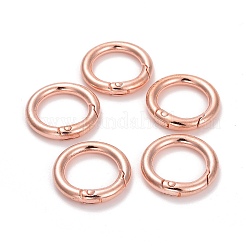 合金プッシュ式リングカン  Oリング  ローズゴールド  25x3.6mm&nbsp;PALLOY-M015-01RG
