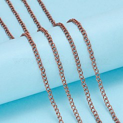 アイアン製ツイストチェーン  溶接されていない  赤銅色  スプールで  サイズ：チェーン：約3.7×長  2.5 mm幅  厚さ0.7mm  約328.08フィート（100m）/ロール&nbsp;CH-TM0.5-R