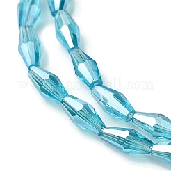 Transparent Electroplate Glass Beads Strands&nbsp;GLAA-K064-05A-PL07