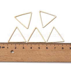 真鍮製フレームコネクター  三角形  ライトゴールド  21x23x1mm  約1000個/袋&nbsp;KK-S327-08KC