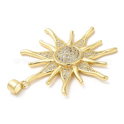 Brass Micro Pave Cubic Zirconia Pendants&nbsp;KK-Q775-06G