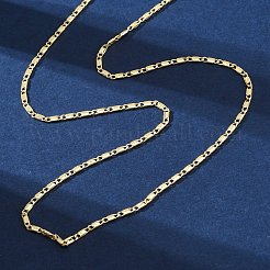 女性用真鍮リンクチェーンネックレス  304ステンレススチール製カニカン付き  ラックめっき  鉛フリー＆カドミウムフリー  長持ちメッキ  18KGP本金メッキ  17.72インチ（45cm）&nbsp;NJEW-D302-12G