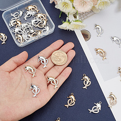 32Pcs 2 Colors Alloy Rhinestone Pendants&nbsp;FIND-AR0003-43
