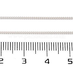 スターリングシルバーのカーブチェーン 925 本  ハンダ付け  スプール/カード用紙なし  銀  1x1x0.5mm&nbsp;STER-P064-06S