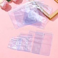 40個入り、10種類のPVC製酸化防止再封可能袋  透明な防汚ジュエリーパッキング収納ポーチ  コーンフラワーブルー  6~13x4~13x0.03cm  片側の厚さ：4.9ミル（0.125mm）  4個/スタイル&nbsp;AJEW-FS0001-40B