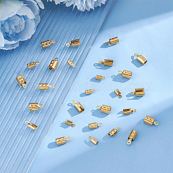80Pcs 4 Size Ion Plating(IP) 201 Stainless Steel Cord End&nbsp;STAS-UN0049-51