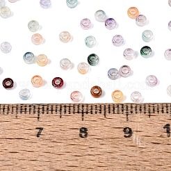ピカソガラスシードビーズ  ロンデル  丸い穴  ミックスカラー  2.5x1.5mm  穴：1.2~1.4mm  約30000個/ポンド&nbsp;SEED-Q041-02O
