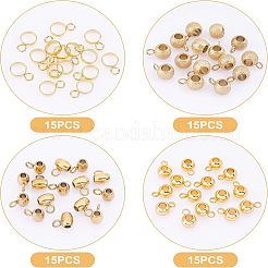 60Pcs 4 Style 304 Stainless Steel Tube Bails&nbsp;STAS-UN0034-85