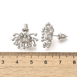 Brass Micro Pave Clear Cubic Zirconia Stud Earrings&nbsp;EJEW-A121-06P
