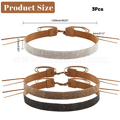3Pcs 3 Colors Velvet Adjustable Hat Band&nbsp;AJEW-CA0004-15