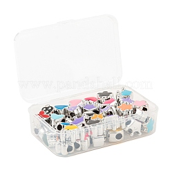 60Pcs 6 Style Girl Series UV Plating Acrylic European Beads&nbsp;OACR-LS0001-09