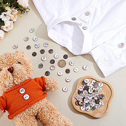 70Pcs 2-Hole Shell Buttons&nbsp;BUTT-ME0001-26