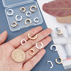 16Pcs 4 Style 201 Stainless Steel Huggie Hoop Earrings Findings&nbsp;STAS-AR0001-36