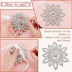 Brass and Crystal Rhinestone Ornament Accessories&nbsp;DIY-WH0302-36