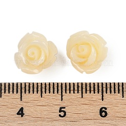 合成サンゴ刻まれたビーズ  染め  花  ミックスカラー  10x8.5mm  穴：1.3mm&nbsp;CORA-M001-07V