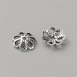Retro 925 Sterling Silver Bead Caps&nbsp;STER-WH0007-17E-AS