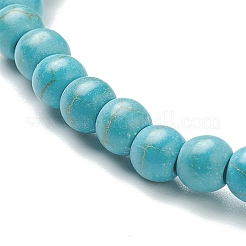 Synthetic Turquoise Beaded Stretch Bracelets&nbsp;BJEW-A117-A-18