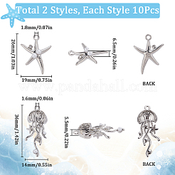 20Pcs 2 Styles Alloy Resin Pendants&nbsp;FIND-SC0013-38