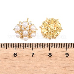 Brass Micro Pave Cubic Zirconia Stud Earrings&nbsp;EJEW-G471-43G