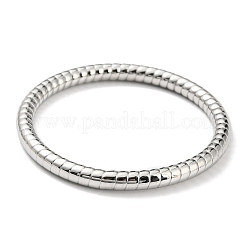 Non-Tarnish 304 Stainless Steel Grooved Bangles&nbsp;BJEW-G686-04P