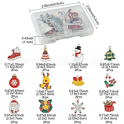 24Pcs 12 Styles Christmas Theme Alloy Enamel Pendants&nbsp;ENAM-FS0002-19G