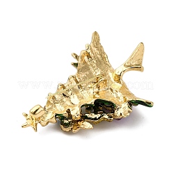 Christmas Tree Alloy Rhinestone Brooches&nbsp;JEWB-I034-33G