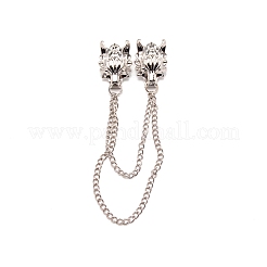 Men's Dragon Scarf Collar Brooch Lapel Pin&nbsp;JEWB-WH0022-20B