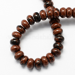 Natural Mahogany Obsidian Beads Strands&nbsp;G-S105-8mm-08