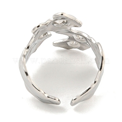 Tarnish Resistant 304 Stainless Steel Cuff Finger Ring Components&nbsp;STAS-P365-29P