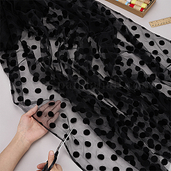 Polyester Polka Dot Mesh Fabric&nbsp;DIY-WH0899-795