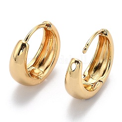 真鍮huggieフープピアス  厚手フープピアス  長持ちメッキ  リング  18KGP本金メッキ  17x6mm  ピン：1mm&nbsp;EJEW-F260-02G