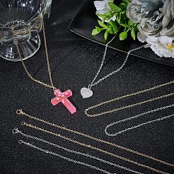 ユニセックス 304 ステンレス ケーブル チェーン ネックレス  カニカン付き  ゴールデン·ステンレス鋼色  17.7インチ（45cm）  2mm  リンク：2.4x2x0.5mm  2色  10個/カラー  20個/箱&nbsp;STAS-UN0002-49