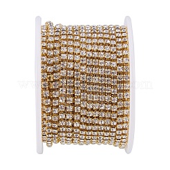 Brass Rhinestone Strass Chains&nbsp;CHC-T001-SS10-01C