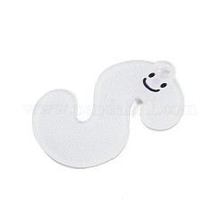 アクリルパーツ  笑顔の文字  文字S  29~38x21.5~34.5x2.3mm  穴：3mm&nbsp;MACR-R002-01S