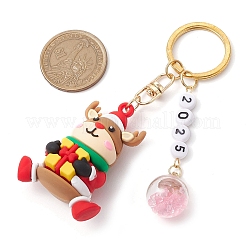 4Pcs 4 Styles Christmas Theme PVC Plastic Keychain&nbsp;KEYC-JKC00941