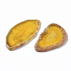 天然ブラジルの瑪瑙の大きなペンダント  混合形状  黄緑  55~86x37~41x5~5.5mm  穴：2mm&nbsp;G-S214-11