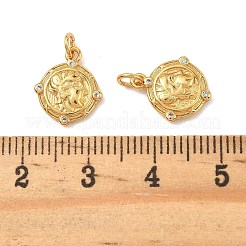 Brass Micro Pave Cubic Zirconia Charms&nbsp;KK-K364-44G