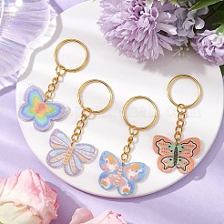 4Pcs 4 Styles Iron Keychains&nbsp;KEYC-JKC00945